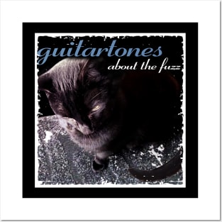 Dr. Madtone's Guitartones about the fuzz album cover parody cat Posters and Art